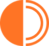 Round icon orange